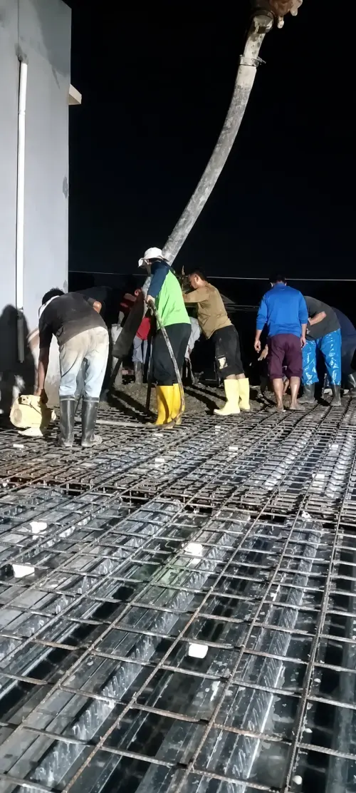 Proses pompa beton
